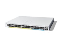 Cisco Catalyst 1300-48Mgp-4X - Switch - L3 - Styrt - 32 X 10/100/1000 (Poe+) + 16 X 2.5G (Poe+) + 4 X 10 Gigabit Sfp+ - Rackmonterbar - Poe+ (370 W)