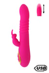 Vibromasseur Rabbit "va-et-vient" USB Silicone 18 modes de stimulation