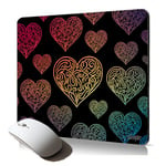 tapis de souris souple motif coeur pour PC portable cadeau femme saint valentin dessin love en caoutchouc pour gamer