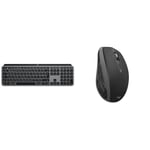 Logitech YR0073 MX Keys Advanced Wireless Illuminated Keyboard & MX Anywhere 2S Wireless Mouse, Multi-Device, Bluetooth and 2.4 GHz