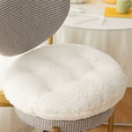 White Round, 40 x40CM)Coussins de Chaise carrés et Ronds Coussin de siège Coussins en Peluche Doux Moelleux épaissir Coussin de siège en Laine