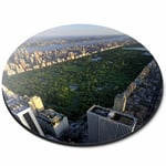 Round Mouse Mat - Central Park Manhattan New York US Office Gift #14479