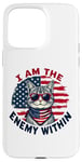 Coque pour iPhone 15 Pro Max I Am The Enemy Within Harris vs Trump Élection américaine 2024 drôle