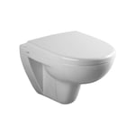 Geberit - Toilette suspendu à chasse d'eau sans rebord. blanc FormatClean