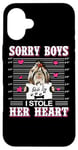 Coque pour iPhone 16 Plus Shih Tzu Dog Valentines Day I Stole Her Heart Valentine