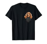 English Cocker Spaniel Puppy Dog In Pocket Cute Pet Lover T-Shirt