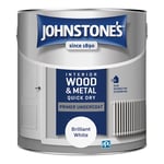 Johnstones Interior Wood Metal Quick Dry Primer Undercoat 2.5l Brilliant White -