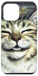 iPhone 14 Pro Max Smiling cute grey cat Case