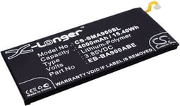 Kompatibelt med Samsung SM-A9000, 3.85V, 4000 mAh