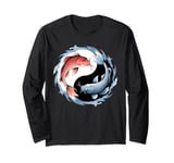 Koi Fish Yin and Yang Japanese Carp Zen Yoga For Women Men Long Sleeve T-Shirt