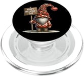 Happy Valentines Day Sign For Family Chocolate Heart Gnome PopSockets PopGrip for MagSafe