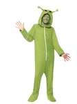 Smiffys Alien Costume, Green with Hooded Jumpsuit, Halloween Child Fancy Dress, Alien Dress Up Costumes