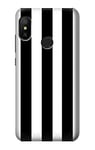 Black and White Vertical Stripes Case Cover For Xiaomi Mi A2 Lite (Redmi 6 Pro)