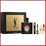 Yves Saint Laurent BLACK OPIUM Gift Set 50ml EDP Spray/2ml Mascara/1.3g Lipstick