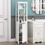 Meuble Colonne de Salle de Bain Armoire de Rangement Haute avec 3 Etageres Dispositif Anti-basculement