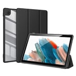Coque pour Samsung Galaxy Tab S8 Plus 2022/S7 FE 2021/S7 Plus 2020 12,5" - Coque arrière Transparente résistante aux Chocs - Porte-Crayon intégré - Mise en Veille/réveil Automatique - Noir