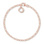 Thomas Sabo Women Charm Bracelet Classic Rose Gold Charm Club 925 Sterling Silver X0243-415-40