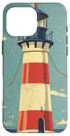 Coque pour iPhone 16 Pro Max Phare nautique vintage océan maritime