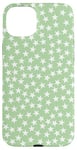 Coque pour iPhone 15 Plus Blanc et vert menthe, étoiles