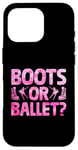 Coque pour iPhone 16 Pro Boots Or Ballet Sexe Révéler Future Parent Papa Maman