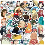 Klistermärken Cartoon Stickers, Studio Ghibli Anime Stickers för Laptop, Bilar, Telefon, Vattenflaska, Skateboard, Resväska, Gitarr, Pad 50 st