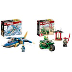 LEGO 71784 NINJAGO Jay’s Lightning Jet EVO, Upgradable Toy Plane, Ninja Airplane Building Set & 71788 NINJAGO Lloyd’s Ninja Street Bike Motorbike Toy