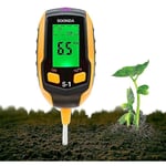 Gabrielle - Sol Ph mètre 4-en-1 testeur de sol humidité numérique plante thermomètre Test humidimètre pour plantes en pot jardins pelouses