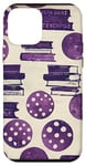 Coque pour iPhone 12 mini Essentiels de bibliothèque à pois bohèmes violets