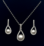 Swarovski Enlace Set Earring and Necklace White Rhodium Plated 5528959