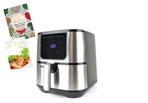 Health Kick 5.5Ltr Digi-Touch Air Fryer (Family Size) - Stainless Steel