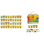 Play-Doh - 36 pots de Pate à Modeler - Couleurs Multiples - 85 g Chacun & Mon Premier Kit avec 4 pots de pate a modeler