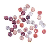 Rayher Assortiment de perles de verre à facettes, rose, 100 pces, Ø 4mm, arts créatifs, décorations, bijoux -14200221