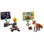 LEGO Technic La Planète Terre et la Lune en Orbite, Jouet de Construction Créatif & Creator 3-en-1 Les Animaux de la Forêt : Le Renard Roux, Jouet Transformable en Chouette