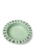 Eat & Learn Deep Plate Tritan Green Design Letters