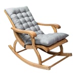 Rocking Chair Cushions, Sun Lounger Cushion Pads, Lounge Chair Cushions Thicken Lengthen Folding Wicker Chair pads Patio Furniture Overstuffed Bench Cushion 120*50cm (1PCS-Grey)