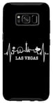 Coque pour Galaxy S8 Las Vegas Silhouette Battement Coeur J'adore Las Vegas