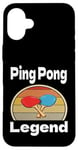 Coque pour iPhone 16 Plus Funny Ping Pong Legend Lover Game Winner Retro Humour