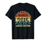 10 Years Old Gifts Vintage March 2015 BDay 10th Birthday T-Shirt