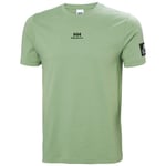 Helly Hansen Herr Yu Twin Logo Bomulls T-shirt Grön S