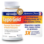 Enzymes Digestives Lypo Gold, Complément Alimentaire, Digestion Confortable, Anti Ballonnements et Ventre Gonflé, Confort Digestif, Lipase, Protéase, Amylase, Perle Digestive, 60 Capsules