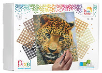 Pixel P090050 Emballage Cadeau mosaïque léopard pour Enfants, Image Environ 30,5 x 38,1 cm, système d'assemblage Simple avec des tesselles en bioplastique, sans Repassage ni Collage