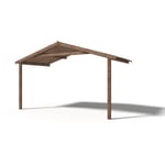 Altanka - Avant-toit en bois 4x2m pour le chalet de jardin 4m, traité, marron