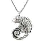 Halsband Ödla Gecko Iguana Leguan Lizard Reptil Silver