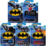 DC Hot Wheels Batman Blockbuster Character Diecast Cars - Set of X5