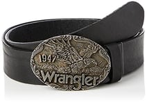 Wrangler Men's eagle Belt, Black, 85 UK