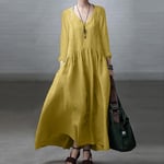 UK Womens Autumn Baggy Kaftan Shirt Dress Ladies Casual Tunic Loose Maxi Dresses