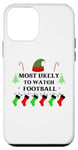 iPhone 12 mini Most Likely To Watch Football Family Santa Elf Hat Case