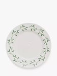 Sophie Conran for Portmeirion Mistletoe Porcelain Dinner Plate, 27.5cm, White/Green