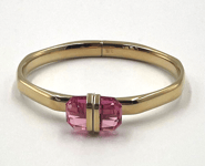 Swarovski Bangle Pink Crystal Gold Magnetic Lucent Size Small 5657291