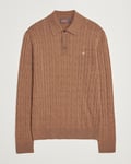 Morris Merino Cable Polo Knit Camel